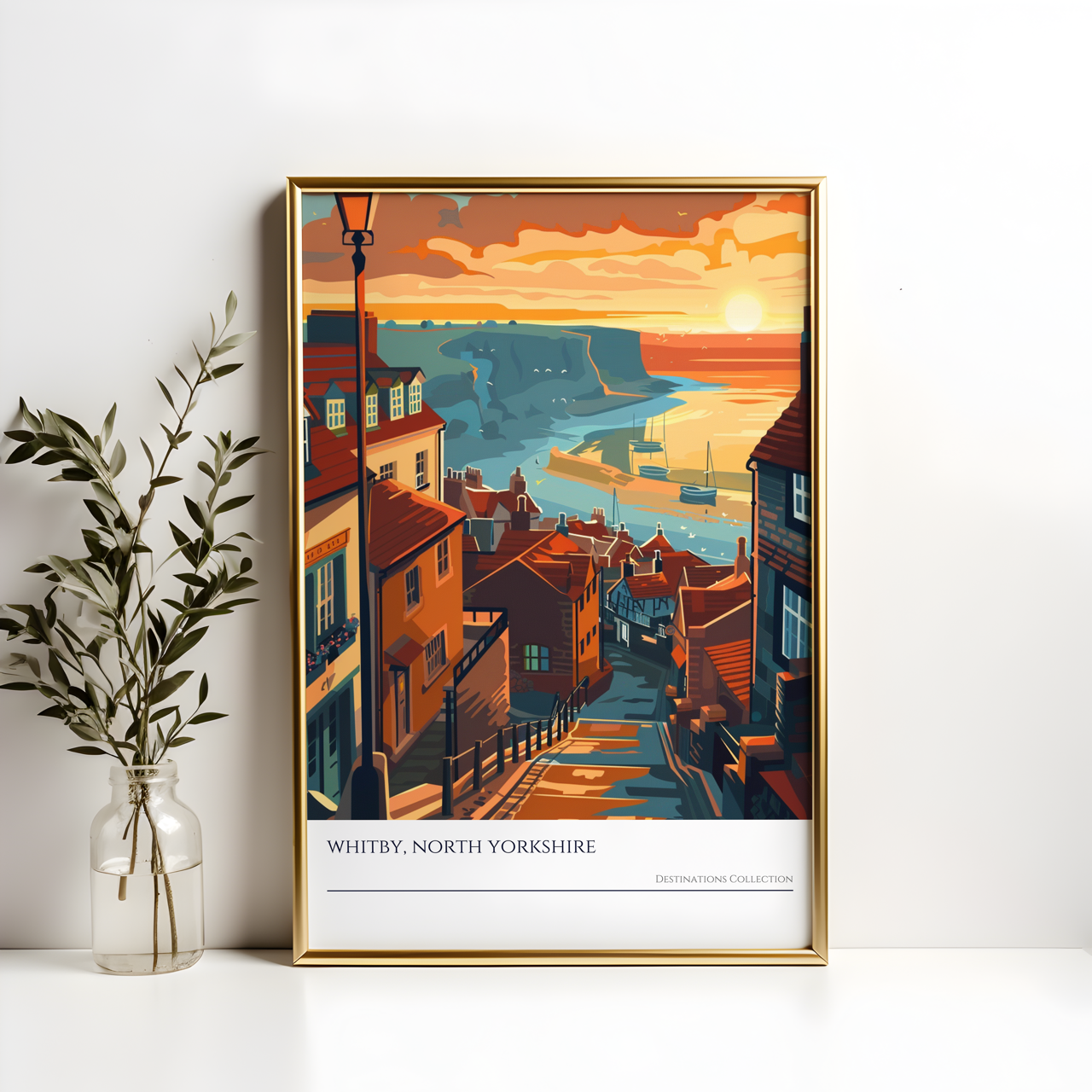 Whitby Sunset Poster