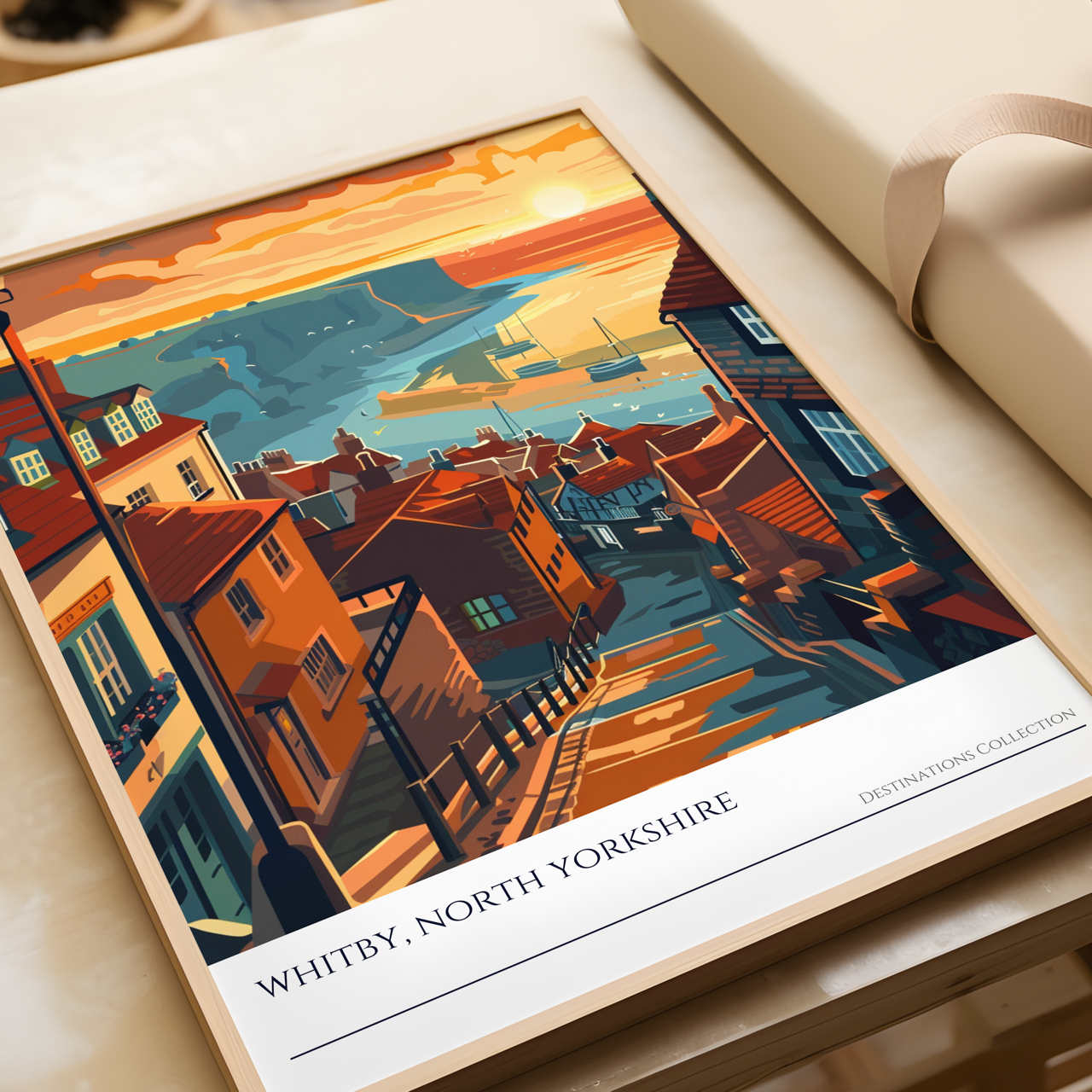 Whitby Sunset Poster