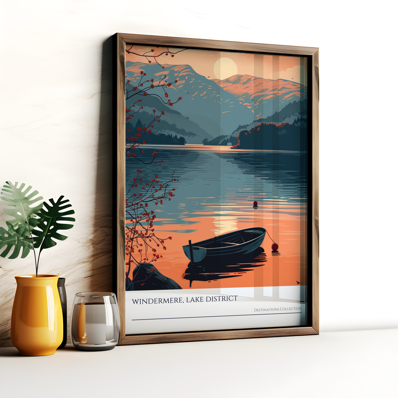 Windermere Lake District Sunset Poster