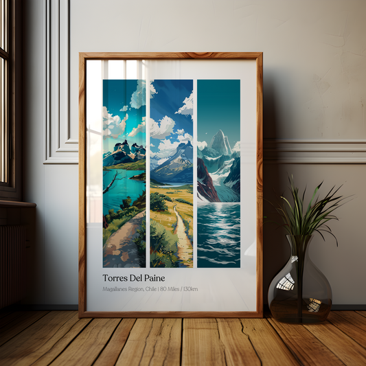 Torres Del Paine Hiking Poster