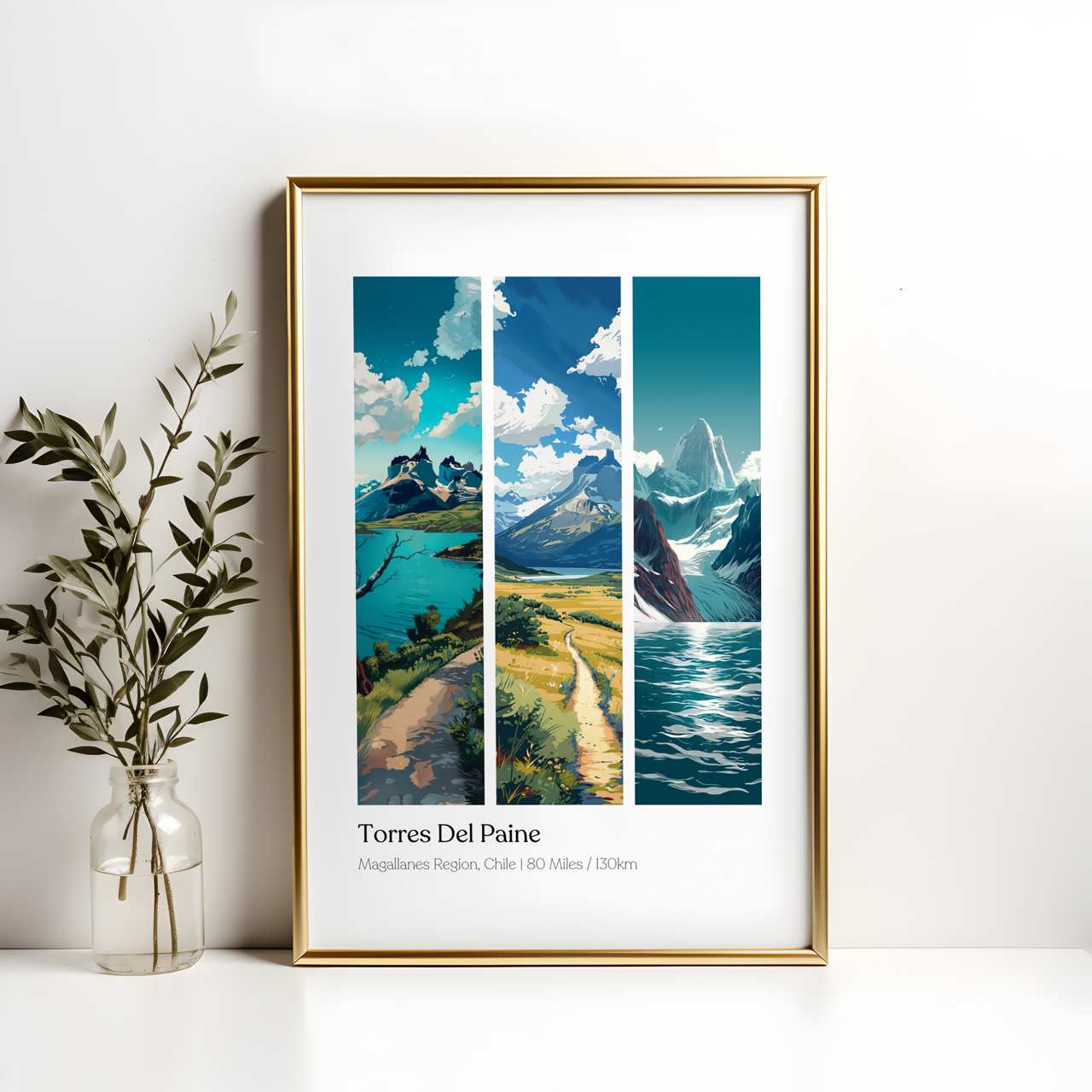 Torres Del Paine Hiking Poster