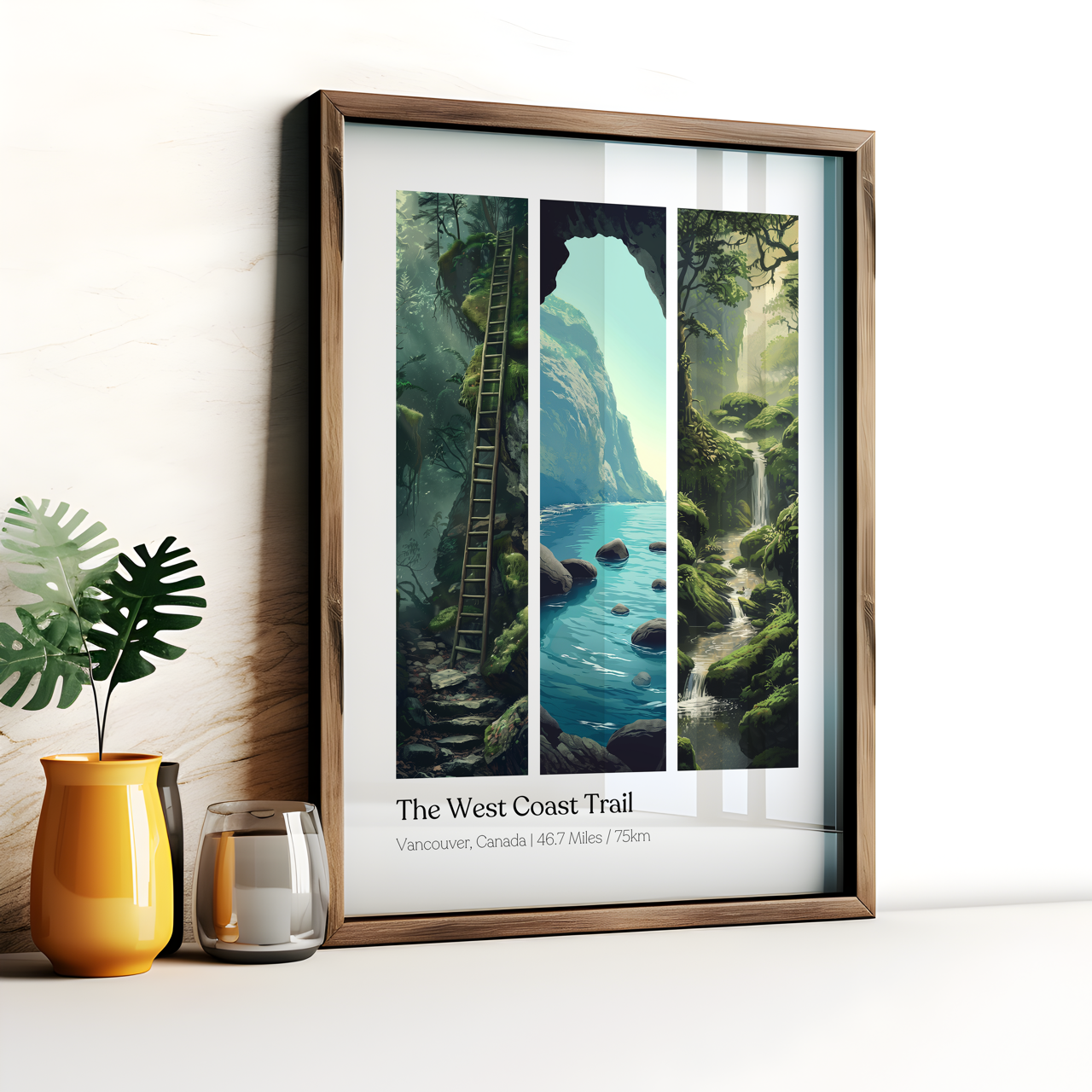 Vancouver Canada West Coast Trail Hiking Poster