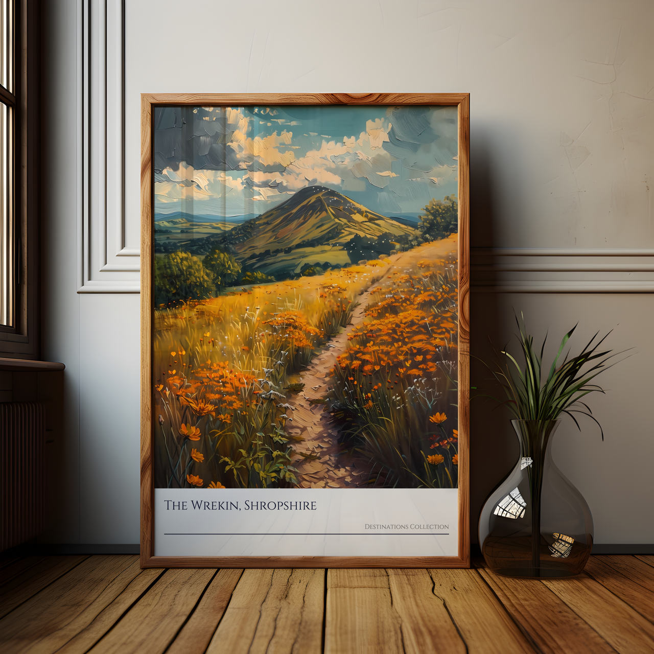 Oil Painting Style Poster of The Wrekin in Shropshire