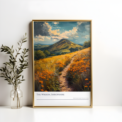 Oil Painting Style Poster of The Wrekin in Shropshire