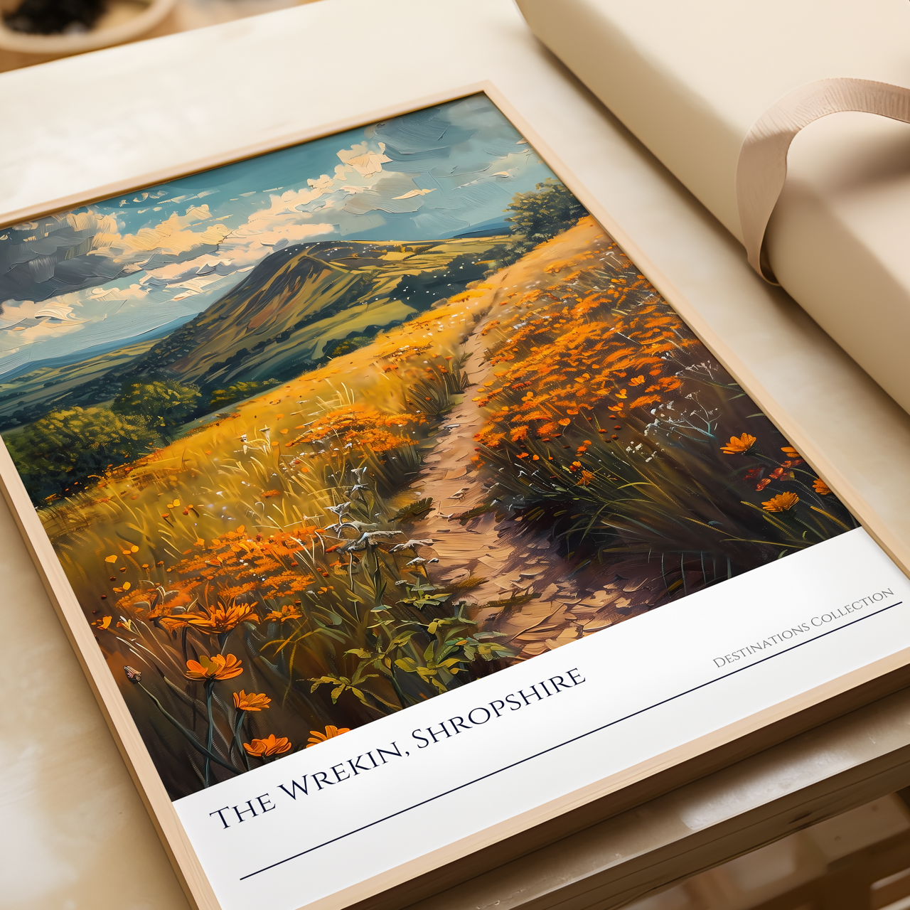 Oil Painting Style Poster of The Wrekin in Shropshire