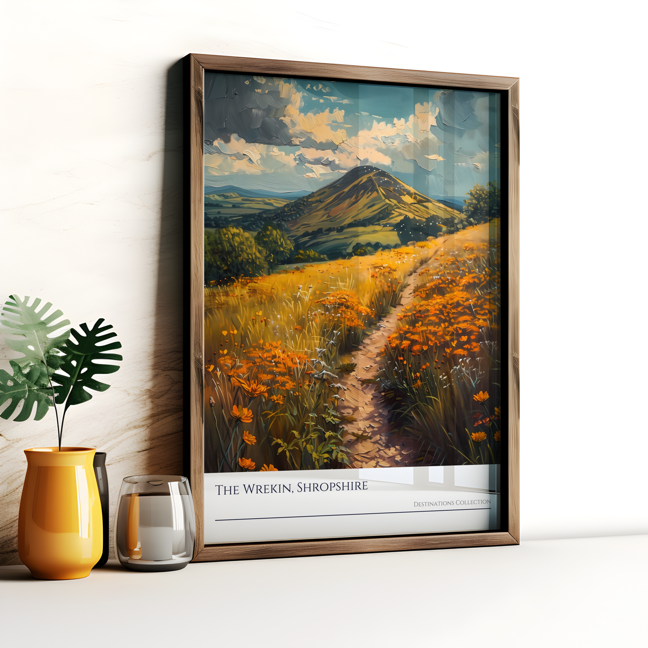 Oil Painting Style Poster of The Wrekin in Shropshire