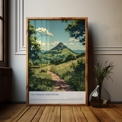 Illustration of The Wrekin in Shropshire Poster