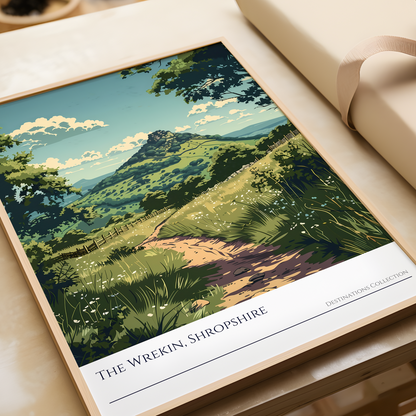 Illustration of The Wrekin in Shropshire Poster